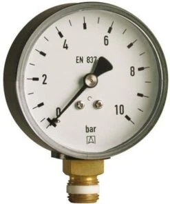 Afriso Manometer 0-6 Bar, Senkrecht 63613 Gehäuse 100mm Durchmesser, 1/2" Anschluss
