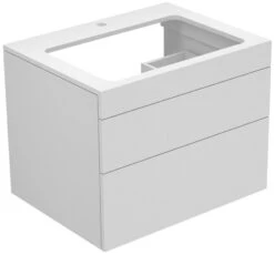 Keuco Edition 400 Waschtischunterbau 31571380100 70x54,6x53,5cm, Hahnlochbohrung, Weiß/weiß