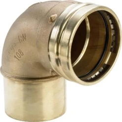 Viega Sanpress XL-Bogen 353674 108 Mm, 90°, Rotguss, Einsteckende