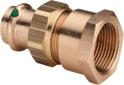 Viega Verschraubung Sanpress 2262 28 Mm X Rp 1, Rotguss Oder Siliziumbronze, Flachdichtend, SC-Contur